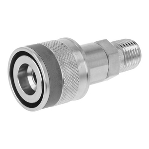 Schnellkupplungskörper 1/4" NPT AG, Edelstahl, schwarz kodiert