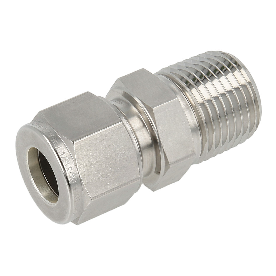Einschraubverschraubung Edelstahl, 6mm Klemmring, 1/8" BSPT AG