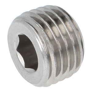 Innensechskant-Rohrverschlussstopfen, Edelstahl, 3/8" NPT AG