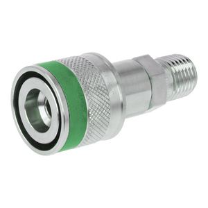 Schnellkupplungskörper 1/4" NPT AG, Edelstahl, grün kodiert